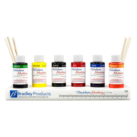 6 color tissue marking dye kit - plastic tray