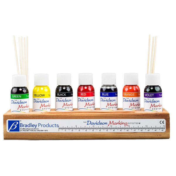 7 color tissue marking dye kit - 1oz, wood tray
