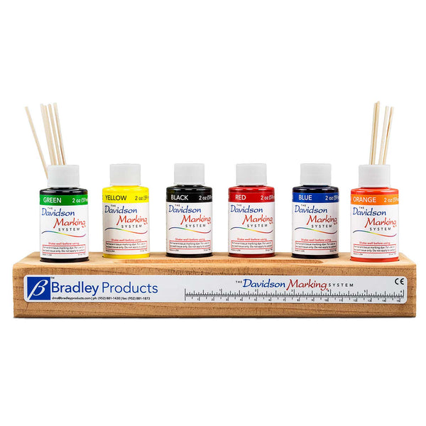 6 color tissue marking dye kit - wood tray