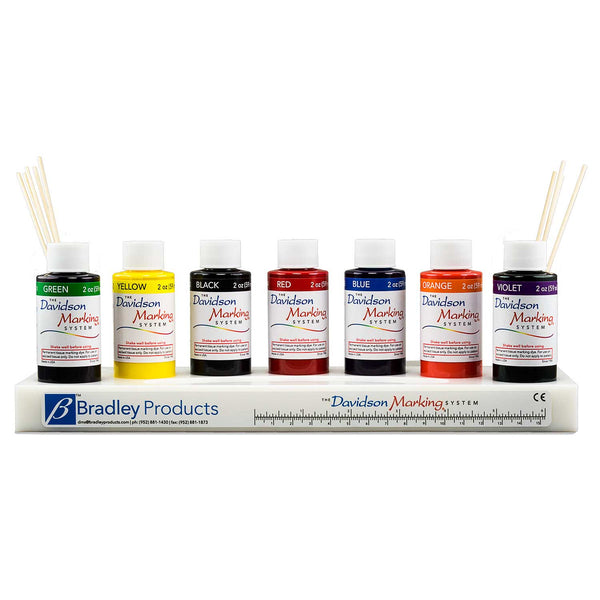 7 color tissue marking dye kit - 2oz, plastic tray
