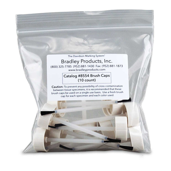 pack of 10 brush caps for 2oz bottle